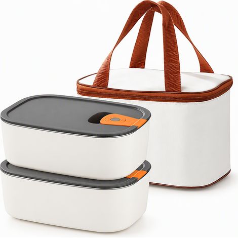 accessoire de cuisine orange compartimenté 2600 ml, lot de 304 (1/5)