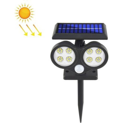 TG-TY092 Lampe murale solaire à double tête avec détecteur de mouvement pour jardin et éclairage extérieur (1/5)