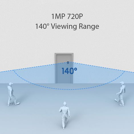 Videocitofono intelligente con campanello integrato per la casa, app wireless, comunicazione bidirezionale a distanza, telecamera di sicurezza impermeabile con sensore di movimento/visione notturna/no (1/5)