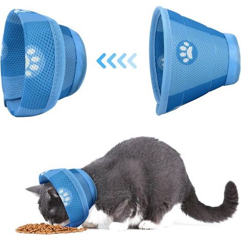 Collier de protection pour chat – Post-opératoire – Confort et sécurité – Réglable (1/5)