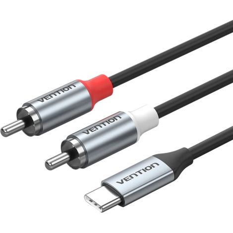 Cable Estéreo Vention BIKHF/ USB Tipo-C Macho - 2x RCA Macho/ 1m/ Gris