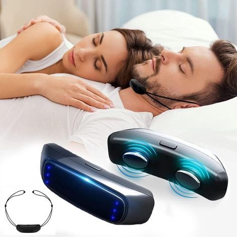 Dispositif Anti-ronflement Électrique, Détection Intelligente du Son Dispositif De Ronflement pour Améliore la Qualité du Sommeil et Soulage la Fatigue, Confortable à Porter (1/4)