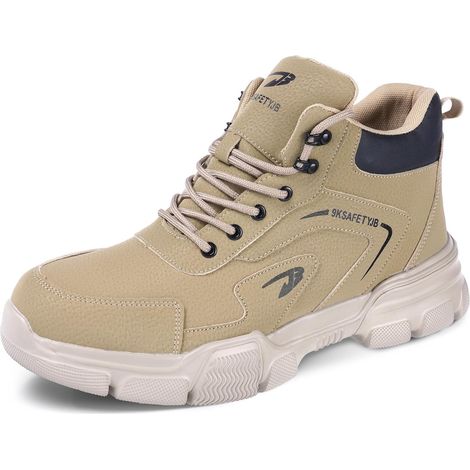 Chaussures de Sécurité Homme, Chaussures de Travail Embout Acier Montante, Bottes de Sécurité Antidérapant Respirant, Basket de Securite Légère Imperméables, Baskets Chantier Confortable (1/5)