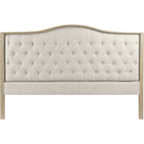Tête de lit lin beige élégance contemporaine - Beige naturel doux et sobre (1/3)