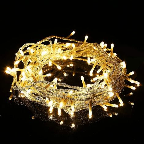 Guirlande Lumineuse Extérieur, Guirlande Noël Etanche IP65, 8 Modes d'éclairage (10M 100 LED) Décoration Intérieure et Extérieure pour Noël Sapin Chambre Jardin Fêtes Mariage-Sans prise-Fei Yu (1/4)