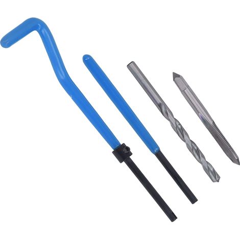Kit de réparation de filetage 30 pièces M5x0,8, outil d'installation de filetage métallique pour perceuse, bleu (1/5)