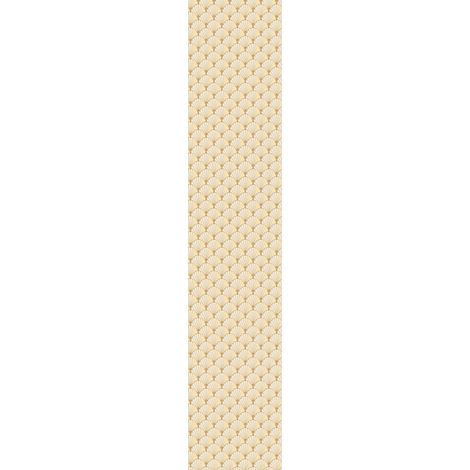 Papier Peint Intissé Pré-encollé Rouleau Art Déco Beige Éventail Adhésif Décorative - 1 Rouleau de H300 x L60 cm (1/4)