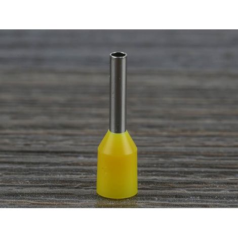 Embout à sertir 1mm², Jaune, longueur 8mm
