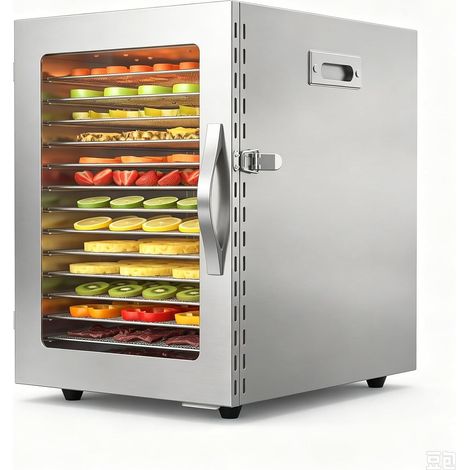 IDEALHOUSE Déshydrateur alimentaire 14 plateaux acier inoxydable puissance 1040 W usage quotidien (1/5)