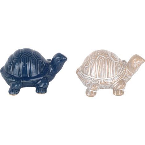 Statuetta di tartaruga in ceramica 2U - Decorazione originale per la casa