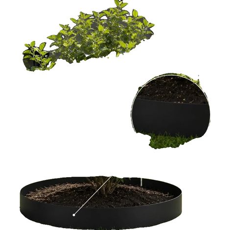 Barriera per radici, design flessibile, materiale in polietilene, lunghezza 300 cm, larghezza 70 cm, peso 4,2 kg (1/5)