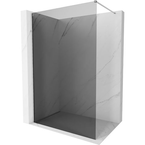 Mexen Kioto-X Duschwand Walk-in 50 x 200 cm, grafit 10 mm, Chrom - 800-050-101-01-40-X (1/5)