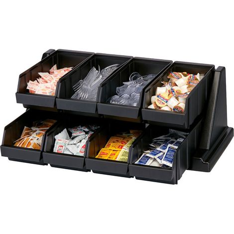 Support avec 8 casiers - 64.8 x 48.8 x 24.1 cm - Noir - Cambro