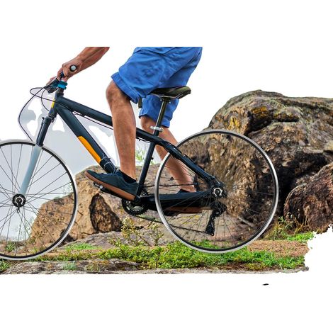Ruedas para bicicleta de montaña, aluminio ligero, freno de disco duradero, color negro. (1/5)