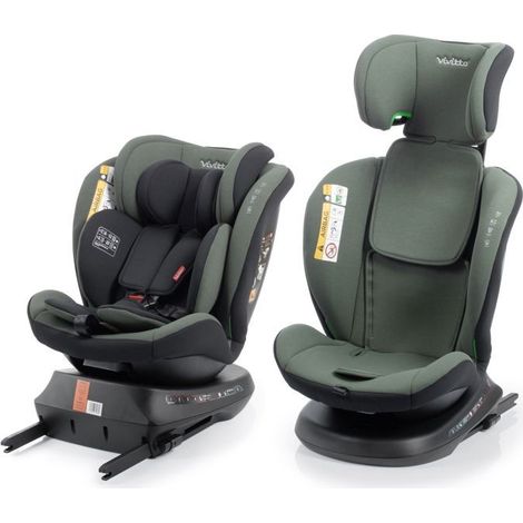 Autokindersitz - BABYAUTO - Sigma IFix Vivitta - Gruppe 0/1/2/3 - 40/150 cm - Isofix + Top Tether - Drehbar 360° - Neigbar - Grün