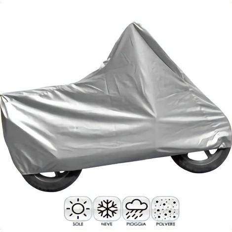 Trade Shop - Cubre Moto Scooter Gris 205x105x125 Xl Cubre Moto Impermeable Cubre Nieve -