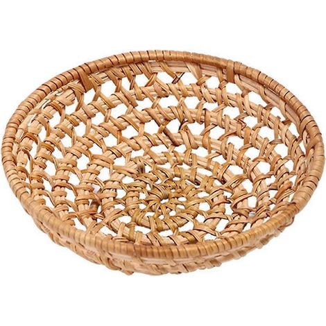 Panier à fruits tressé en rotin, plateau de service pour aliments et collations, panier à fruits de table (1/4)