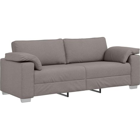 Canapé-Sofa Taupe 219 x 80 x 82 cm tissu (1/5)