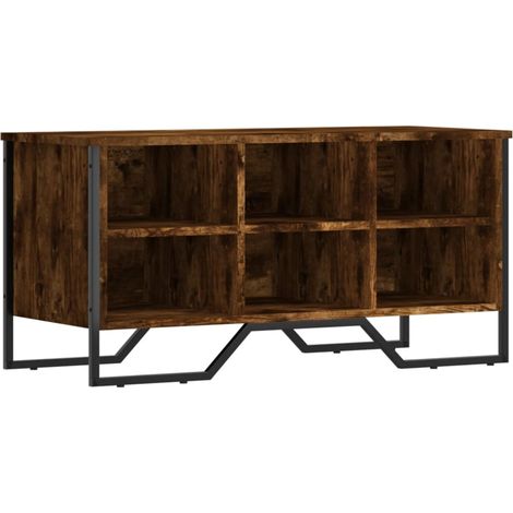 Maison Exclusive - Scarpiera Rovere Fumo 90x38x45,5 cm in Truciolato