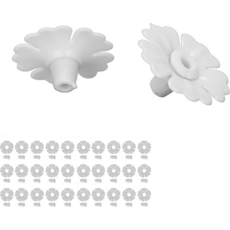 30 pièces de fleurs pour mangeoire à colibri, ports d'alimentation suspendus pour oiseaux, pièces de rechange, accessoires de jardin, blanc (1/5)