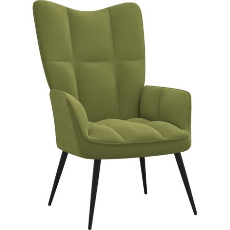 Fauteuil bergère Vert clair Velours (1/5)