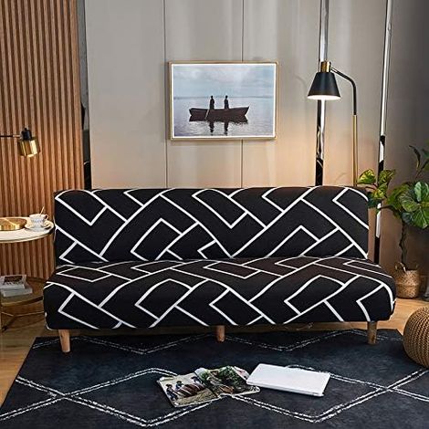 Funda plegable de spandex elástico para sofá cama futón, estampada n.° 3266, para 2-3 plazas.