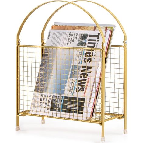 Porte Revues Autonome, Organisateur De Magazines - Doré (1/4)