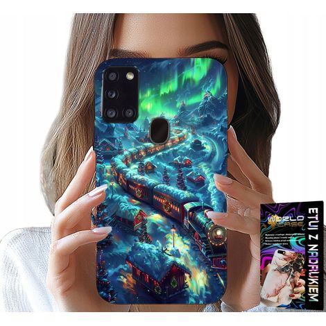 Custodia per Samsung Galaxy A21s - motivi treno, macchina del caffè, natalizi + vetro (1/5)