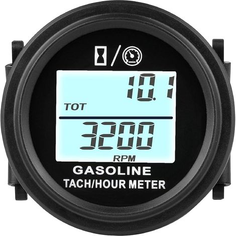 Tachymètre de compteur horaire de moteur numérique, enregistrement du régime en temps réel, affichage rétroéclairé, conception enfichable pour tondeuse à gazon ZTR Générateur de tracteur (1/5)