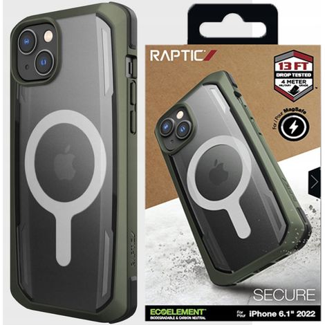 Raptic X-Doria Secure Case iPhone 14 Plus mit MagSafe-Schutzhülle, grün (1/5)