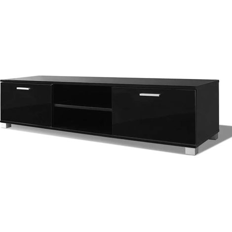 Maison Exclusive - TV-Schrank Hochglanz-Schwarz 140x40,5x35 cm (1/5)