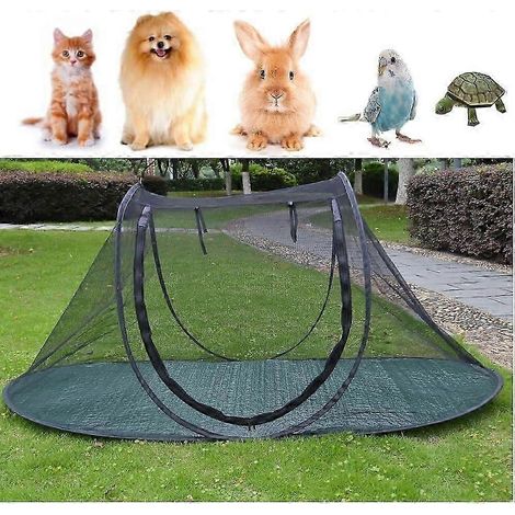 Enclos de camping pour animaux de compagnie, cage pour chiens, chats, oiseaux, perroquets, maisonnette pour petits animaux, tente de jeu intérieure/extérieure respirante pour tortues et reptiles (1/5)