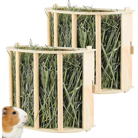 Juego de 2 comederos para conejos, cobayas, comederos para conejos, cobayas, conejos, hámsters, chinchillas (1/5)