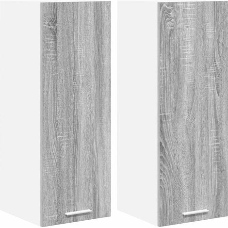 Maison Exclusive - Armadio pensile 2 pcs Grigio Sonoma e Bianco 30 x 31 x 80 cm