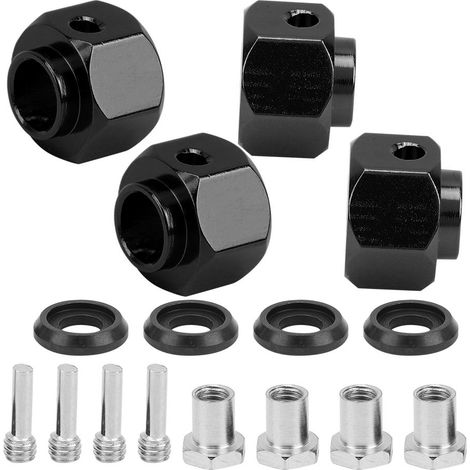 Élargisseur de moyeu hexagonal 8 mm, accessoire pour voiture RC Traxxas/TRX4/TRX6 1/10 (noir) (1/5)