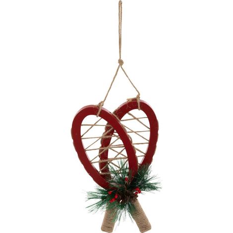 Racchette in legno sdn rosso 18cm - Feeric lights & christmas