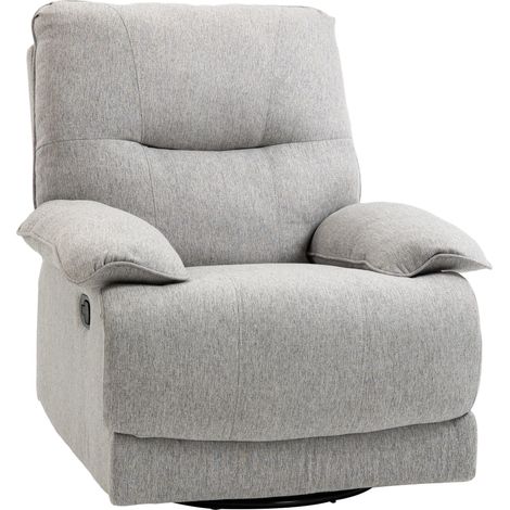 Fauteuil TV inclinable pivotant avec système de ressorts et repose-pieds pour salon et chambre