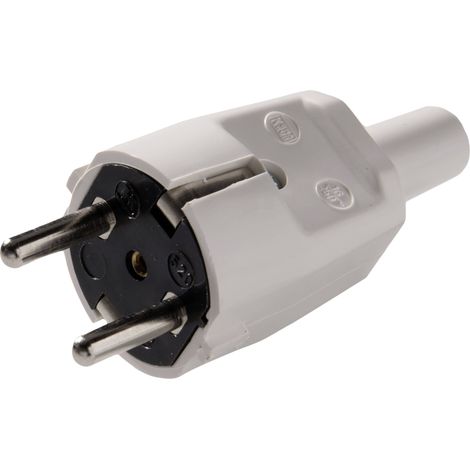 Martin Kaiser 520/gr Fiche électrique mâle avec terre PVC 250 V gris IP20 A743403