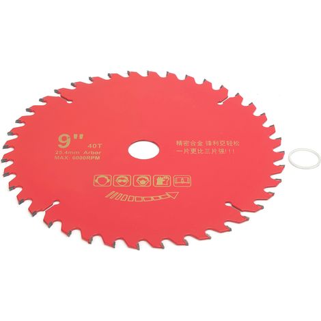 Lame de scie circulaire carbure bois 9x40T disque de coupe en acier allié pour charpente menuiserie quincaillerie (1/5)