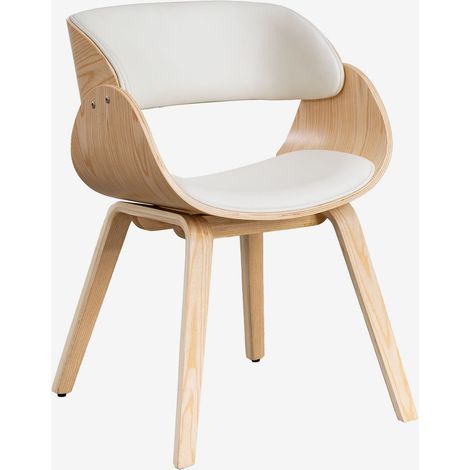 Pack de 2 Sillas de Comedor en Madera y Polipiel Lorete SKLUM (1/5)