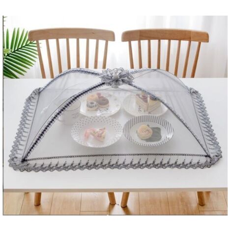 Copertura per alimenti in rete di alta qualità – 50 × 70 cm – riutilizzabile e piegabile – per picnic e outdoor – protegge gli alimenti da mosche, insetti e zanzare (1/4)