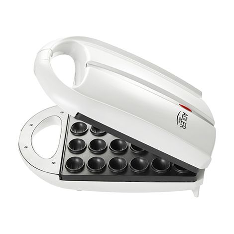 Gaufrier blanc 1600 W avec thermostat automatique – Construction en bakélite – Revêtement antiadhésif pour nettoyage facile – Préparation de canapés salés – Adler
