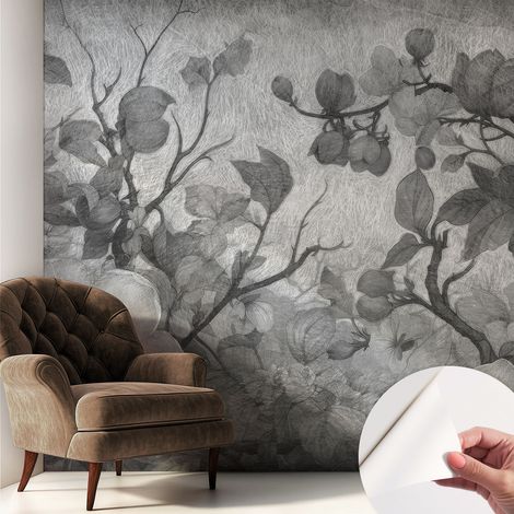 Selbstklebend Tapete modern - Wanddeko für Küche - Klebefolie Wand - luxus Look Blütenzweig 250x250 cm (1/5)