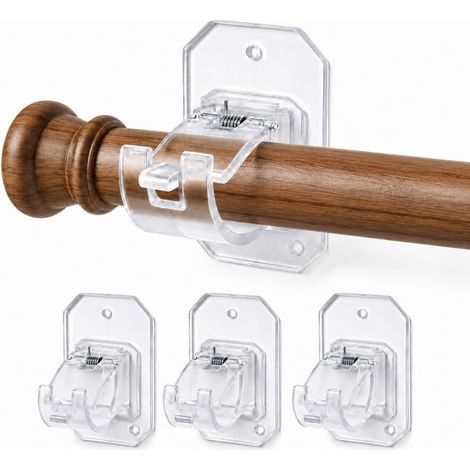 4 Support Tringle Rideaux Sans Percage Accroche Rideau Sans Percage (1/5)
