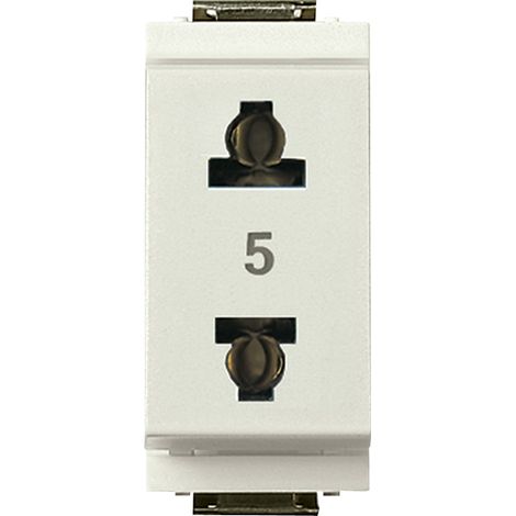 VIMAR - 17044.B 2P 15A Douille D4,8 mm blanche USA+EU