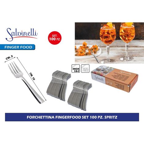 Cucchiaino finger food inox Salvinelli Spritz 100 pz
