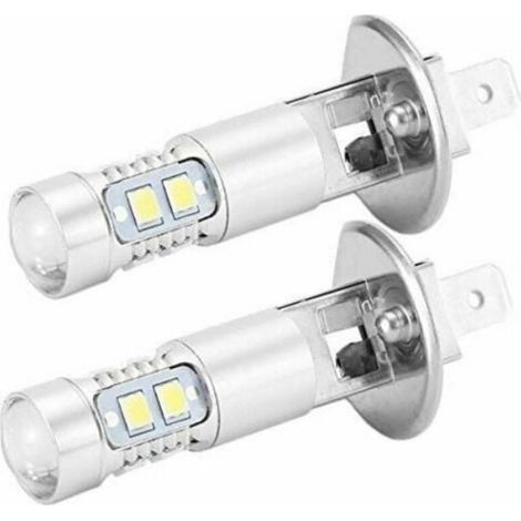 Ampoule Led H1 100w, Ampoules De Phare Feu De Brouillard 360 Degrés Phare Ampoule Led 2pcs H1 6000k Super Blanc 100w (1/4)