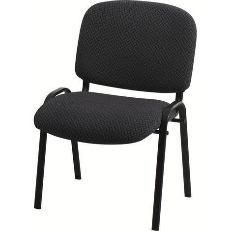 Set di 2 coprisedie a T in jacquard con cuciture divise, in tessuto antiscivolo - nero (1/5)