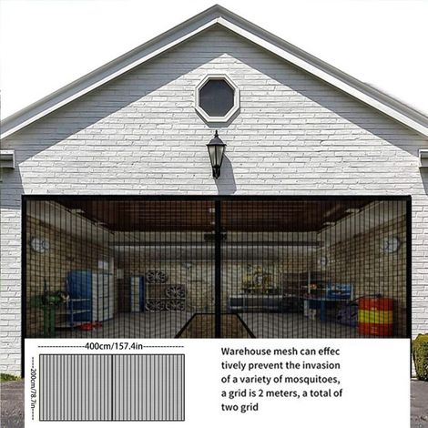 Filet anti-insectes géant de 400 × 200 cm avec aimants pour une installation simple (1/5)