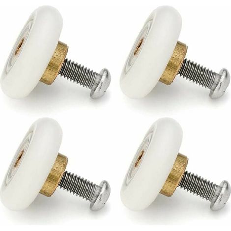 Set of 4 Replacement Shower Sliding Door Rollers, Diameter 19mm MUMU